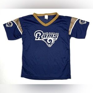 FRANKLIN Los Angeles Rams Youth Jersey S‎ Mesh Blue Gold Team Logo Football NFL